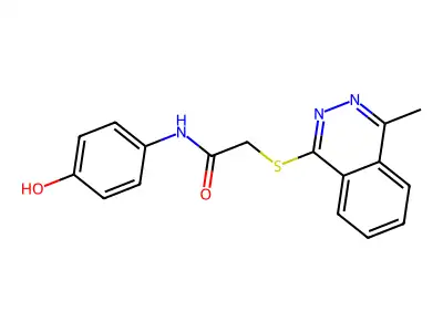 N-(4-hydroxyphenyl)-2-(4-methylphthalazin-1-yl)sulfanylacetamide structure