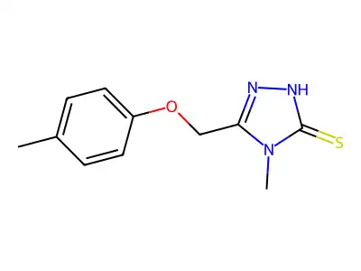 4-methyl-5-[(4-methylphenoxy)methyl]-4H-1,2,4-triazole-3-thiol structure