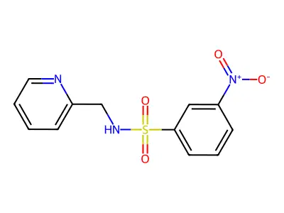 3-Nitro-N-pyridin-2-ylmethyl-benzenesulfonamide structure