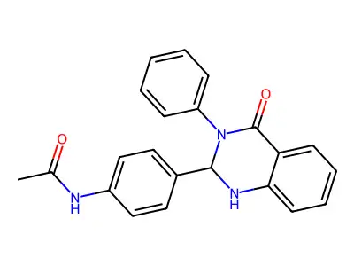 N-[4-(4-oxo-3-phenyl-1,2-dihydroquinazolin-2-yl)phenyl]acetamide structure