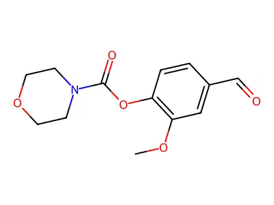 4-Formyl-2-methoxyphenyl morpholine-4-carboxylate structure