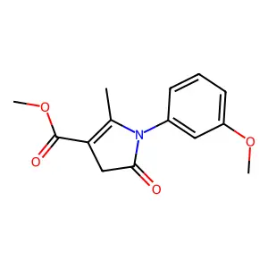 methyl 1-(3-methoxyphenyl)-2-methyl-5-oxo-4,5-dihydro-1H-pyrrole-3-carboxylate structure
