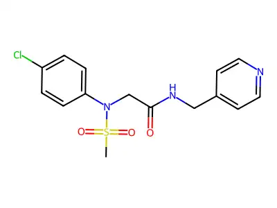 2-(4-chloro-N-methylsulfonylanilino)-N-(pyridin-4-ylmethyl)acetamide structure