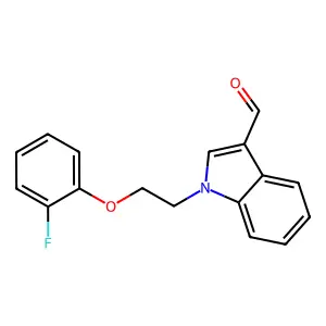 1-[2-(2-fluorophenoxy)ethyl]-1H-indole-3-carbaldehyde structure
