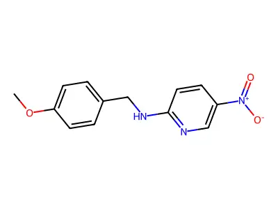 N-[(4-methoxyphenyl)methyl]-5-nitropyridin-2-amine structure