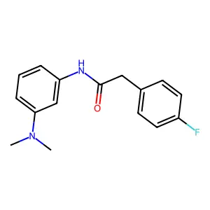 N-[3-(dimethylamino)phenyl]-2-(4-fluorophenyl)acetamide structure