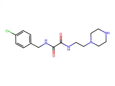 N-[(4-Chlorophenyl)methyl]-N'-[2-(piperazin-1-YL)ethyl]ethanediamide structure