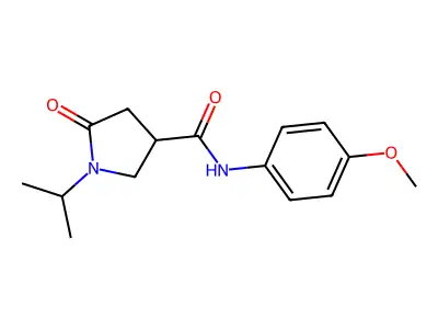 N-(4-methoxyphenyl)-5-oxo-1-propan-2-ylpyrrolidine-3-carboxamide structure