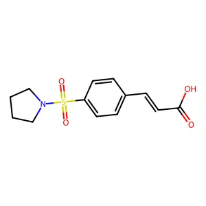 3-(4-pyrrolidin-1-ylsulfonylphenyl)prop-2-enoic Acid structure