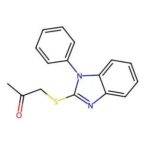 1-(1-Phenylbenzimidazol-2-yl)sulfanylpropan-2-one structure