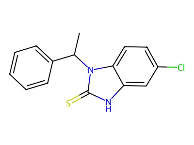 5-Chloro-1-(1-phenylethyl)-1H-benzo[d]imidazole-2-thiol structure