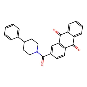 2-(4-Phenylpiperidine-1-carbonyl)anthracene-9,10-dione structure