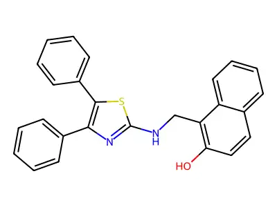 1-{[(4,5-Diphenyl-1,3-thiazol-2-yl)amino]methyl}naphthalen-2-ol structure