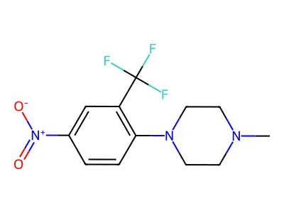 1-Methyl-4-[4-nitro-2-(trifluoromethyl)phenyl]piperazine structure