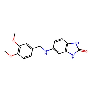 5-[(3,4-dimethoxybenzyl)amino]-1,3-dihydro-2H-benzimidazol-2-one structure