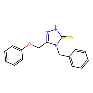 4-benzyl-5-(phenoxymethyl)-4H-1,2,4-triazole-3-thiol structure