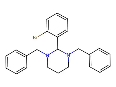 2-(2-Bromophenyl)hexahydro-1,3-bis(phenylmethyl)pyrimidine structure