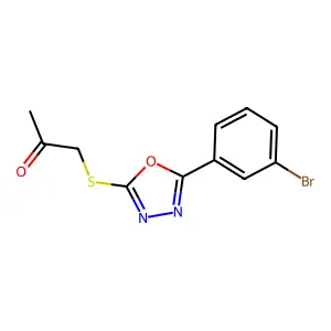 1-[5-(3-Bromophenyl)-1,3,4-oxadiazol-2-ylthio]acetone structure