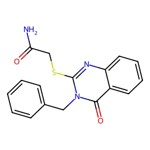 2-(3-Benzyl-4-oxoquinazolin-2-yl)sulfanylacetamide structure