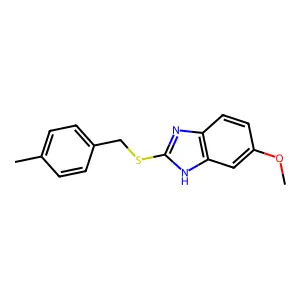 6-methoxy-2-[(4-methylphenyl)methylsulfanyl]-1H-benzimidazole structure