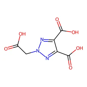 2H-1,2,3-Triazole-4,5-dicarboxylic acid, 2-(carboxymethyl)- structure