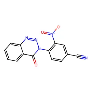 3-Nitro-4-(4-oxo-1,2,3-benzotriazin-3(4H)-yl)benzonitrile structure