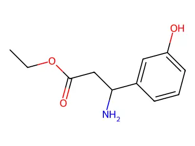 Ethyl 3-amino-3-(3-hydroxyphenyl)propanoate structure
