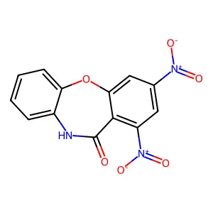 7,9-dinitro-5H-benzo[b][1,4]benzoxazepin-6-one structure