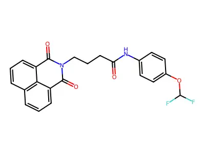 N-[4-(difluoromethoxy)phenyl]-4-(1,3-dioxobenzo[de]isoquinolin-2-yl)butanamide structure