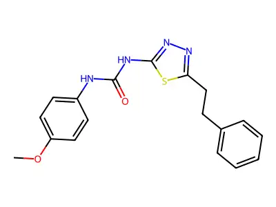 1-(4-Methoxyphenyl)-3-[5-(2-phenylethyl)-1,3,4-thiadiazol-2-yl]urea structure