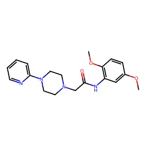N-(2,5-Dimethoxyphenyl)-2-(4-(2-pyridyl)piperazinyl)ethanamide structure