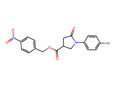 4-Nitrobenzyl 1-(4-bromophenyl)-5-oxo-3-pyrrolidinecarboxylate structure