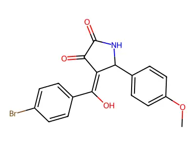 4-(4-bromobenzoyl)-3-hydroxy-5-(4-methoxyphenyl)-1H-pyrrol-2(5H)-one structure