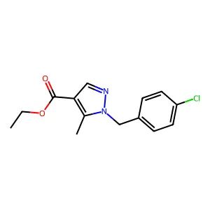 ethyl 1-(4-chlorobenzyl)-5-methyl-1H-pyrazole-4-carboxylate structure