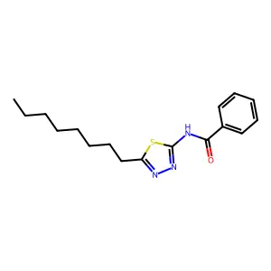 N-(5-octyl-1,3,4-thiadiazol-2-yl)benzamide structure