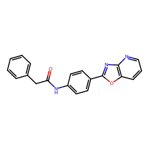 N-(4-[1,3]oxazolo[4,5-b]pyridin-2-ylphenyl)-2-phenylacetamide structure