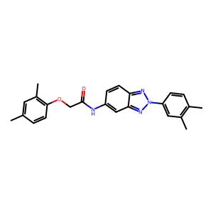 2-(2,4-Dimethylphenoxy)-N-(2-(3,4-dimethylphenyl)-2H-benzotriazol-5-yl)acetamide structure