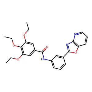 3,4,5-triethoxy-N-[3-([1,3]oxazolo[4,5-b]pyridin-2-yl)phenyl]benzamide structure