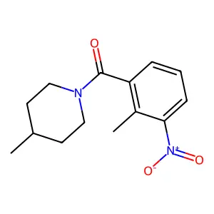 (2-Methyl-3-nitrophenyl)-(4-methylpiperidin-1-yl)methanone structure