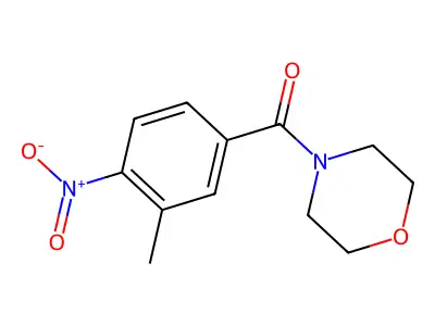 (3-Methyl-4-nitrophenyl)(morpholin-4-yl)methanone structure