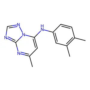 N-(3,4-dimethylphenyl)-5-methyl-[1,2,4]triazolo[1,5-a]pyrimidin-7-amine structure