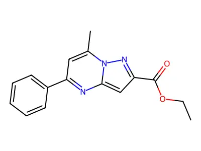 Ethyl 7-methyl-5-phenylpyrazolo[1,5-a]pyrimidine-2-carboxylate structure