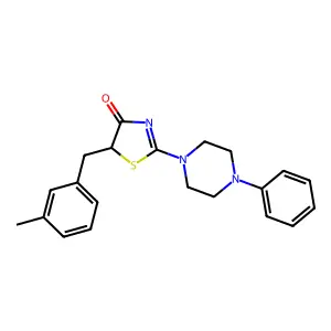 5-(3-methylbenzyl)-2-(4-phenylpiperazin-1-yl)thiazol-4(5H)-one structure