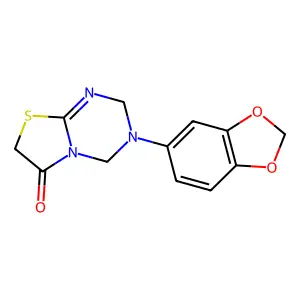 3-(1,3-Benzodioxol-5-yl)-2,4-dihydro-[1,3]thiazolo[3,2-a][1,3,5]triazin-6-one structure