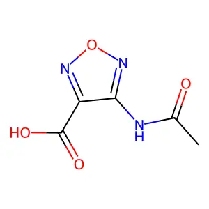 4-Acetamido-1,2,5-oxadiazole-3-carboxylic acid structure