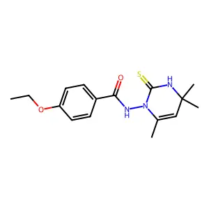 4-ethoxy-N-(4,6,6-trimethyl-2-sulfanylidene-1H-pyrimidin-3-yl)benzamide structure