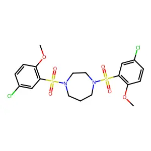 1,4-Bis[(5-chloro-2-methoxyphenyl)sulfonyl]-1,4-diazepane structure