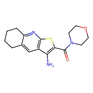 2-(4-Morpholinylcarbonyl)-5,6,7,8-tetrahydrothieno(2,3-B)quinolin-3-amine structure