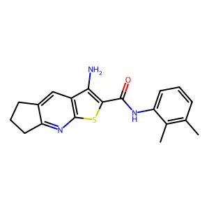 3-Amino-N-(2,3-dimethylphenyl)-6,7-dihydro-5H-cyclopenta[b]thieno[3,2-E]pyridine-2-carboxamide structure