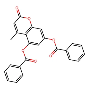 (5-Benzoyloxy-4-methyl-2-oxochromen-7-yl) benzoate structure